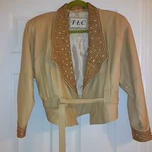 Vintage TLC Leather Bomber Jacket